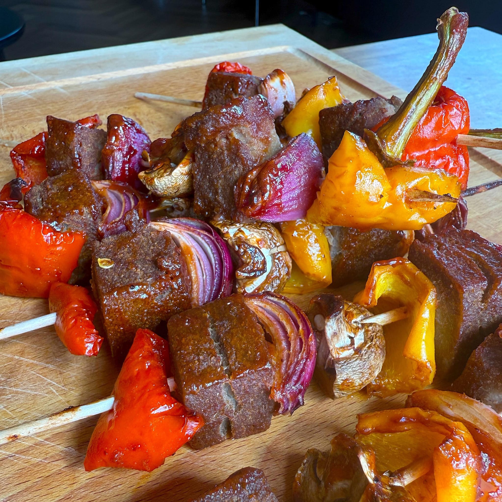 Grilled Nofu & Veggie Skewers